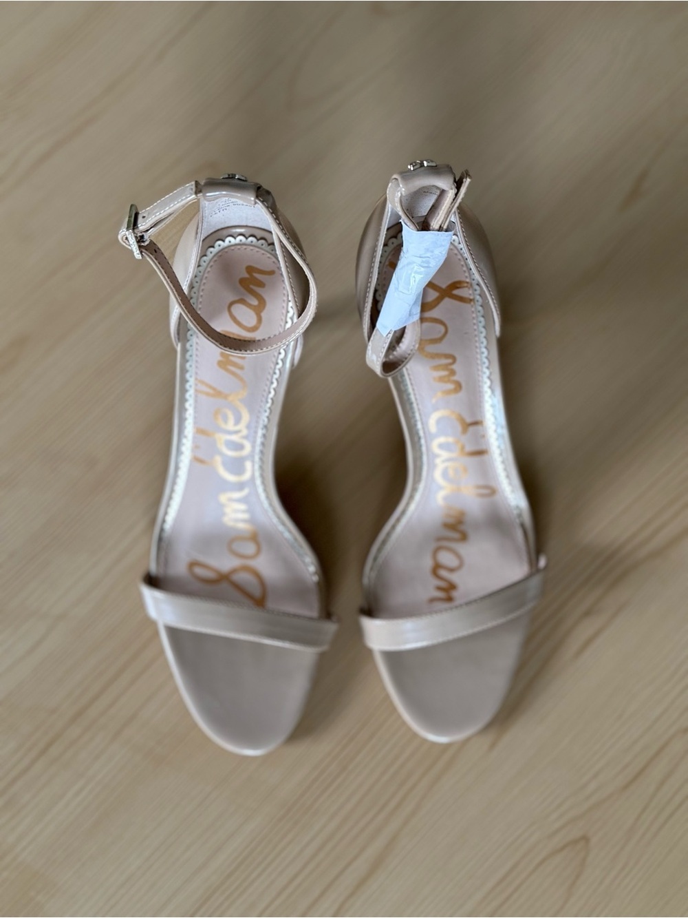 Sam Edelman Patti Heeled Sandals Ankle-Strap Stiletto Tan Pumps US 10 - Picture 4 of 9